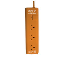 Anitech ปลั๊กไฟ มอก.3ช่อง 1สวิทช์ สาย3เมตร รุ่นH1133-OR