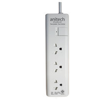 Anitech ปลั๊กไฟ มอก.3ช่อง 1สวิทช์ สาย3เมตร รุ่นH1133-WH