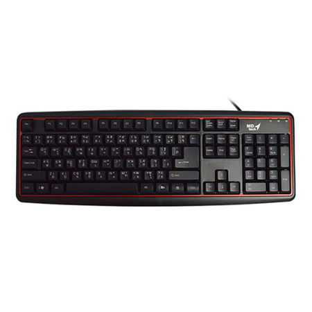 KEYBOARD MD-TECH KB-338 RED-BLACK USB