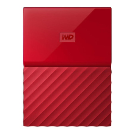 2.0 TB HDD EXT (ฮาร์ดดิสพกพา) WD MY PASSPORT 2017 RED (WDBS4B0020BRD)