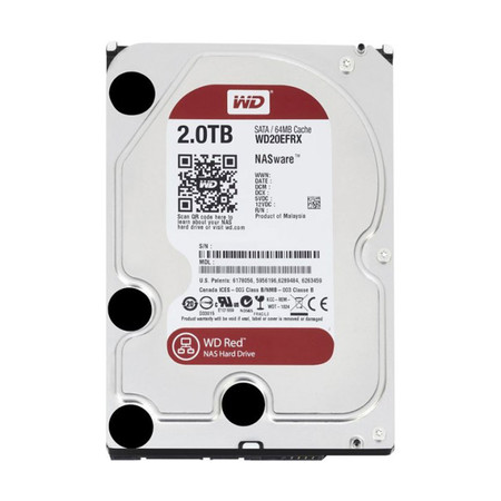 2.0 TB HDD (ฮาร์ดดิสแนส) WD NAS RED SATA-3 (WD20EFRX)