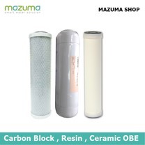 Mazuma ชุดไส้กรอง 3 ไส้กรอง Carbon Block, Resin, Ceramic