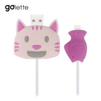 ตัวถนอมสายชาร์จ Golette Wire Protector for iPhone รุ่น Cat - Pink