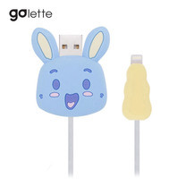 ตัวถนอมสายชาร์จ Golette Wire Protector for iPhone รุ่น Rabbit - Blue