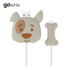 ตัวถนอมสายชาร์จ Golette Wire Protector for iPhone รุ่น Puppy - Grey