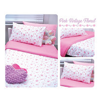 TOMATO KidZ ชุดผ้าปูที่นอน 3 ชิ้น สำหรับเตียง 3.5 ฟุต - Pink Foral