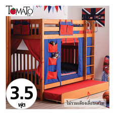 TOMATO KidZ เตียง 2 ชั้น Youth bunk 3.5 ฟุต+ ม่านตกแต่ง(แดง/น้ำเงิน)