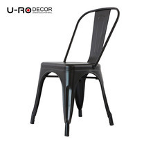 U-RO DECOR เก้าอี้เหล็ก รุ่น ZANIA-C (ซาเนีย-ซี) - สีดำ