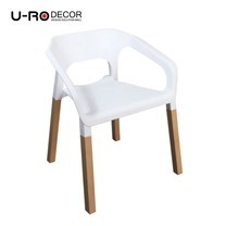 U-RO Decor รุ่น CONCORD (คองคอร์ด) เก้าอี้ดีไซน์ เก้าอี้พักผ่อน มีที่เท้าแขน เก้าอี้อเนกประสงค์ สีขาว