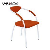 U-RO Decor รุ่น OSLO (ออสโล) เก้าอี้ดีไซน์ เก้าอี้รับประทานอาหาร สีส้ม