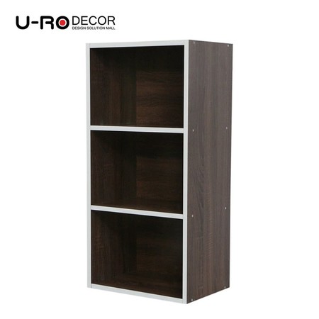 U-RO Decor รุ่น I-BOX (ไอ-บ๊อกซ์) ชั้นวางของอเนกประสงค์ 3 ชั้น สีวอลนัท/ขอบสีขาว