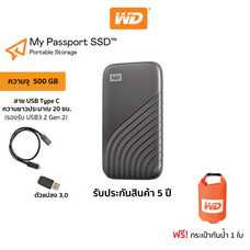 WD NEW MY PASSPORT  SSD  500 GB  ( WDBAGF5000AGY-WESN ) - GRAY