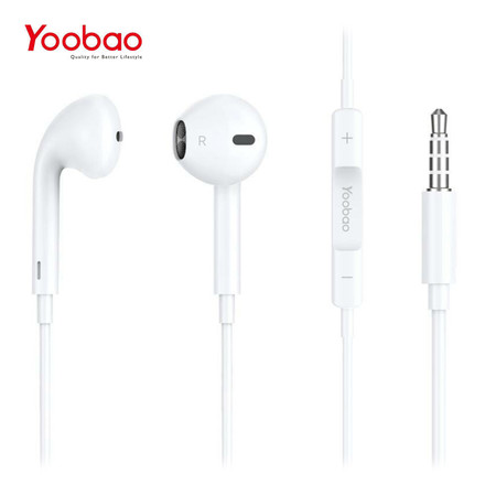 หูฟัง Yoobao Wire earphone YBL4 (3.5mm connector) - White