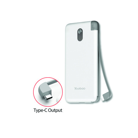 Yoobao Built-in Cable Power Bank S8K 8000mAh White – Type C
