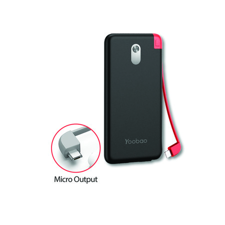 Yoobao Built-in Cable Power Bank S8K 8000mAh Black – Micro USB