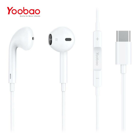 หูฟัง Yoobao Wire earphone YBL6 (Type-C connector) - White