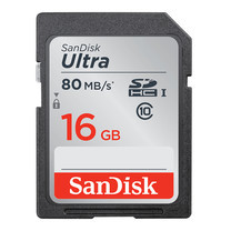 SanDisk SD Ultra Class 10 Speed 80MB/s - 16GB