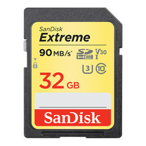 SanDisk SD Extreme Class 10 Read Speed 90 MB/s , Write Speed 60 MB/s - 32GB