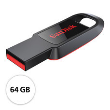 SanDisk Cruzer Spark USB 2.0 Flash Drive, SDCZ61_064G_G35 - 64GB - Black