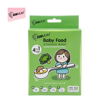 SunMum Baby Food ถุงบรรจุอาหารแช่แข็ง สำหรับเด็ก Pack 30 ใบ