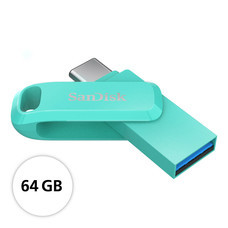 SanDisk Ultra® Dual Drive Go USB Type-C™ Flash Drive, SDDDC3, USB Type C, (SDDDC3-064G-G46G) - 64GB - Green
