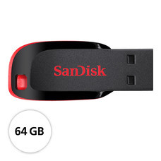 SanDisk USB Cruzer Blade, SDCZ50 - 64GB - Black