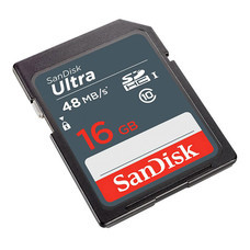 SanDisk SD Ultra Class 10 speed 48MB/s - 16GB