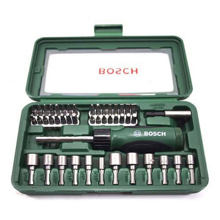 BOSCH ชุดไขควงมือ 46 ชิ้น V-LINE 46 (สีเขียว)
