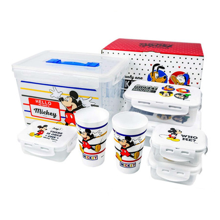 Super Lock กล่องถนอมอาหาร ลายลิขสิทธิ์ Disney Mickey Mouse รุ่น 6819-14 เซต 14 ชิ้น (รวมฝา)