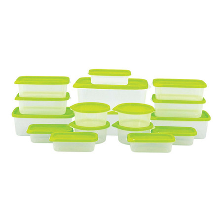 Super Lock กล่องถนอมอาหาร Chef Box เซท 34 ชิ้น รวมฝา 2 เซท (17 กล่อง) รุ่น 6076-S34 - สีเขียว