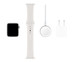 Apple Watch ซีรีย์ 5 รุ่น GPS + Cellular ตัวเรือนอะลูมิเนียม สีเงิน พร้อมสายแบบ Sport Band สีขาว ไซส์ 40 มม.