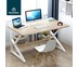 HomeHuk โต๊ะทำงานไม้ พร้อมชั้นวางของ รุ่น K-Leg Wooden Desk with Lower Shelf
