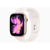 Apple Watch Series 11 GPS 46mm Rose Gold Aluminium Case with Light Blush Sport Band