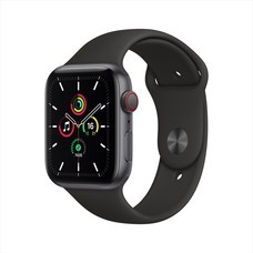 Apple Watch SE GPS+Cellular 44mm Space Gray Aluminum Case with Sport Band - Black