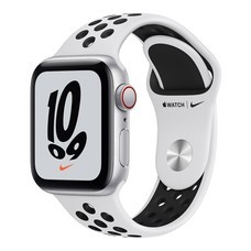 Apple Watch Nike SE GPS+Cellular, 40mm, Silver Aluminium Case, Black Nike Sport Band