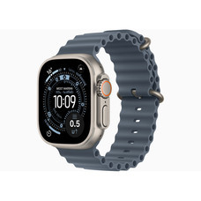 Apple Watch Ultra 3 GPS + Cellular 49mm Natural Titanium Case with Anchor Blue Ocean Band