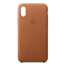 Leather Case for iPhone X - สีน้ำตาลอานม้า