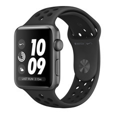 Apple Watch Nike+ (รุ่น GPS) ตัวเรือนอะลูมิเนียม สีเทาสเปซเกรย์ พร้อมสาย Nike Sport Band สี Anthracite/Black 42 มม.