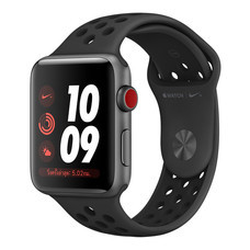 Apple Watch Nike+ Series 3 (รุ่น GPS + Cellular) ตัวเรือนอะลูมิเนียม สีเทาสเปซเกรย์ พร้อมสาย Nike Sport Band สี Anthracite/Black 42 มม.