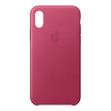 Leather Case for iPhone X - สีชมพูบานเย็น