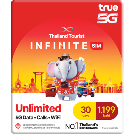 THAILAND TOURIST INFINITE SIM 30 DAYS 1,199