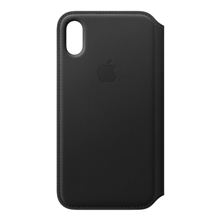 Leather Folio for iPhone X - สีดำ