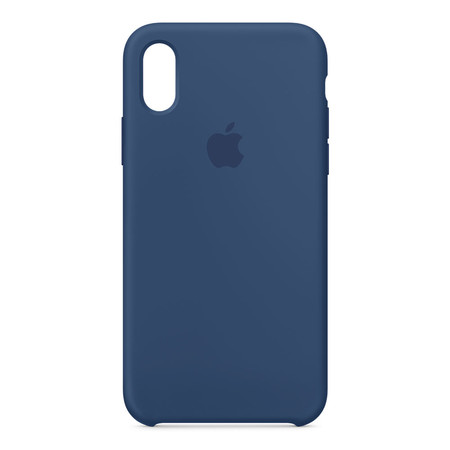 Silicone Case for iPhone X - สีบลูโคบอลต์