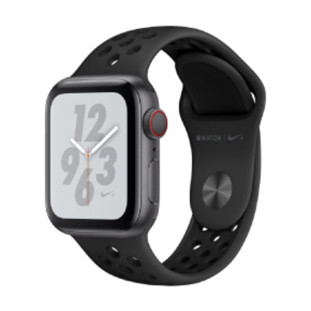 Apple Watch Nike+ Series 4 GPS + Cellular, 40mm Space Grey Aluminium Case with Anthracite/Black Nike Sport Band