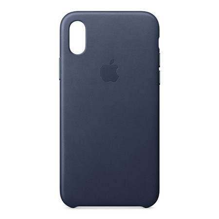 Leather Case for iPhone X - สีมิดไนท์บลู