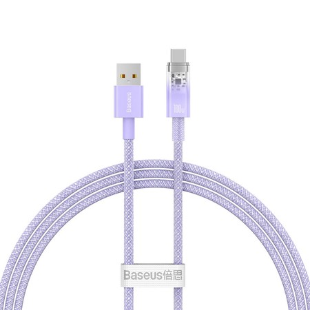 BASEUS CABLE Explorer Series Fast Charging Cable with Smart Temperature Control Type C – Type C 100W,PU