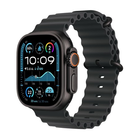 Apple Watch Ultra 2 Black Titanium Case with Black Ocean Band