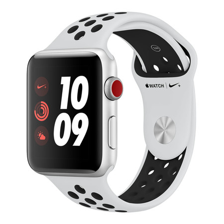 Apple Watch Nike+ Series 4 GPS + Cellular, 40mm Silver Aluminium Case with Pure Platinum/Black Nike Sport Band