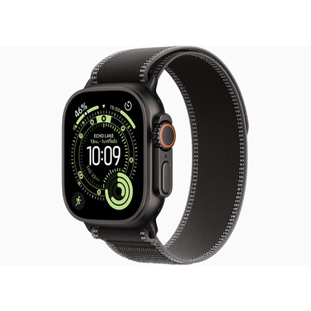 Apple Watch Ultra 3 GPS + Cellular 49mm Black Titanium Case with Black/Charcoal Trail Loop