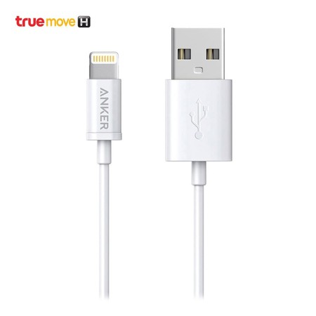 Anker MFI USB to Lightning Round Cable 90cm (3ft) - สีขาว (AK24)